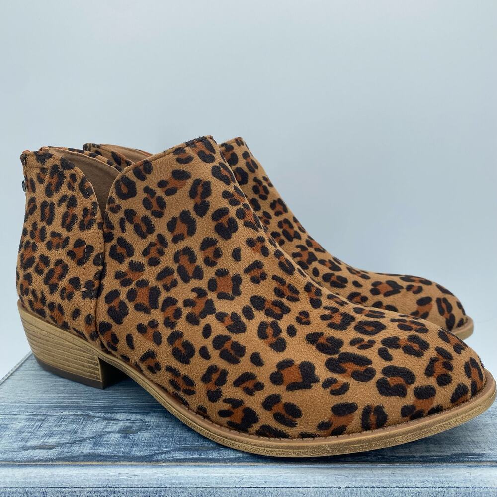 NEW Journee Collection Livvy Women’s Ankle Boots Leopard Size 8.5